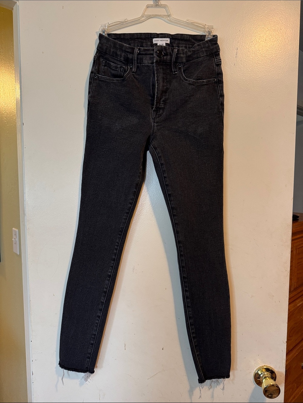 Good American Black High-Rise Skinny Jeans  Size 4/27